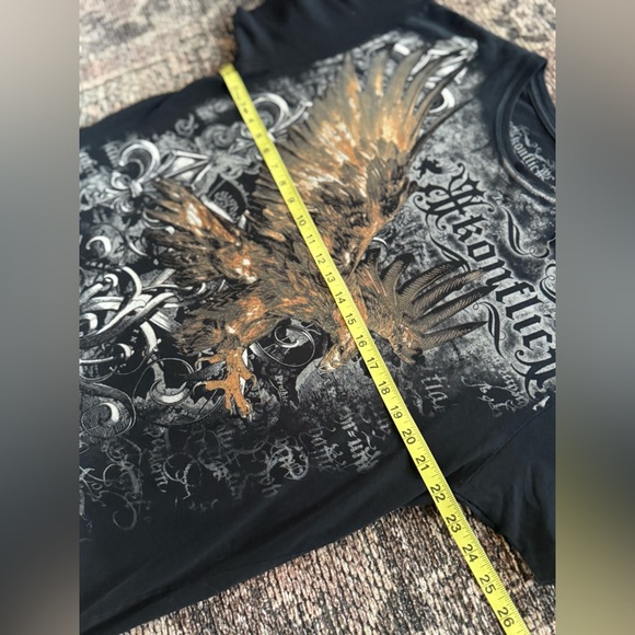 Konflic Men's Black and Gold Eagle Tee - Picture 7 of 7